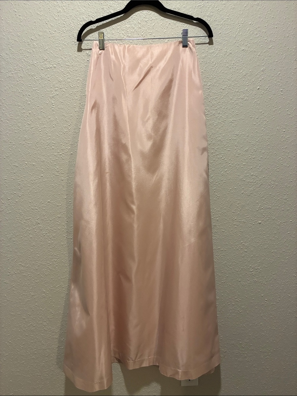 Vera Wang Pale Pink Satin A-Line Skirt